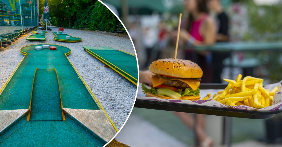 2 hamburger menü és minigolf