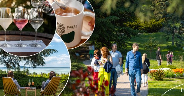 Folly Arborétum belépőjegy szörp és borkóstolóval, pohárral